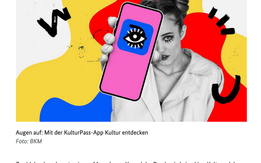 Screenshot zum Kulturpass.